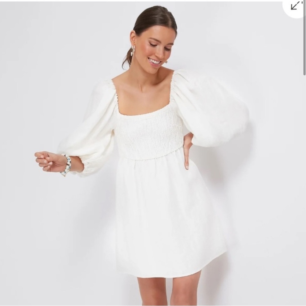 Tuckernuck White Long Sleeve Dress